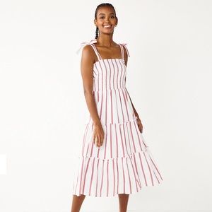 Red and white Draper James dress
